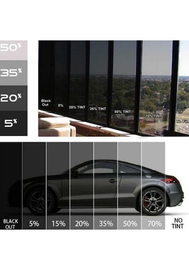 Guard Çizilmez Cam Filmi 100 Cm X 60 Metre Dark Black Koyu Siyah %15 Koyuluk 1 PL