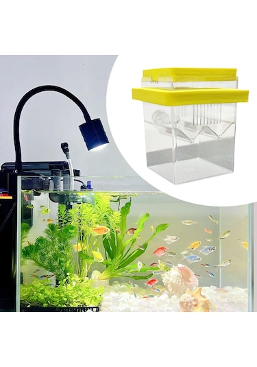 Suntek Yüzen Balık Yetiştirme İzolasyon Kutusu Karides Sarı