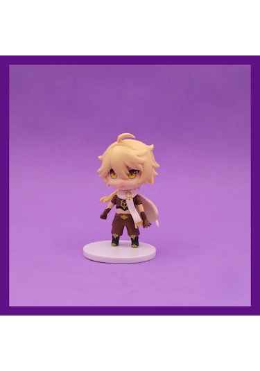 Genshin Impact Aether Traveler Mini Figür - 10 Cm Koleksiyonluk Anime Figürü