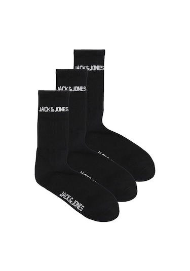 Jack & Jones 12260083 Jacmelvin Tennis Sock 3 Pack Noos Siyah 001