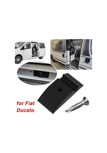 Sunshine011 Siyah Plastik Fiat Ducato Karavan Kapı Tutucu - Kolay Kurulum, Güvenli Siyah
