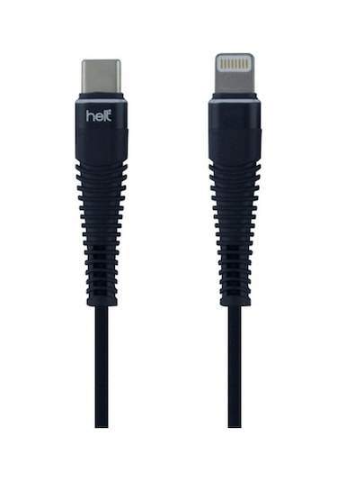 Helt HT-80 Ip Örgü Lightning Data Kablo 100 CM Siyah