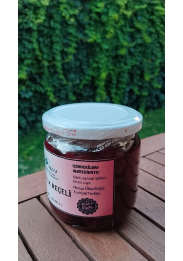 Nav Çilek Reçeli Ev Yapımı Katkısız Cam Kavanoz 450 G