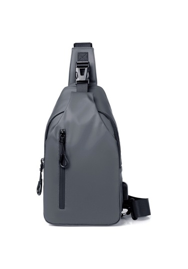 Erkekler İçin Şık Ve Fonksiyonel Crossbody Çanta, Büyük Kapasiteli Moda Omuz Çantası, Günlük Kullanım İçin Pratik Göğüs Çantası, Trend Aksesuar Gri