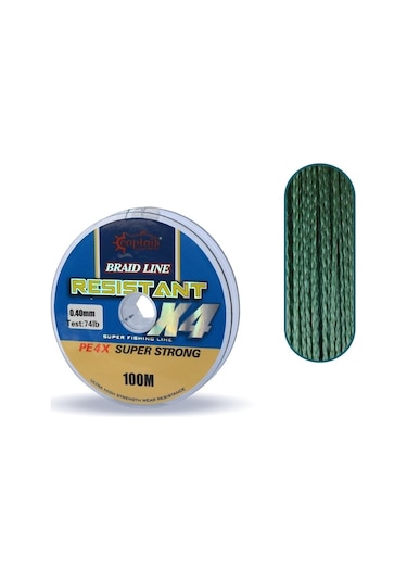 Captain Resistant Pe 4X 100 Metre Yeşil Ip Misina