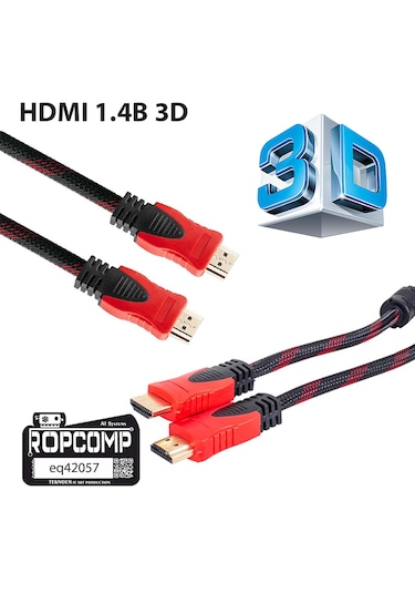 Hdmi Kablosu 1.4b 3d Hdmi Görüntü Monitör Kablosu 100cm