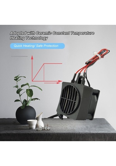Dancemonkey Ptc Seramik Kuluçka Isıtıcısı, 220v 300w, Fanlı, Elektrikli, Konforlu Isınma