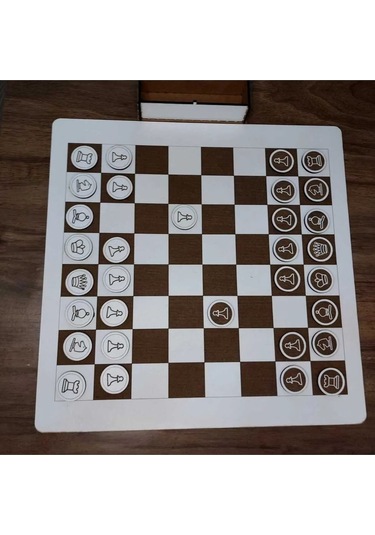 Lavanta Tasarım Lazer Kesim Satranç Takımı