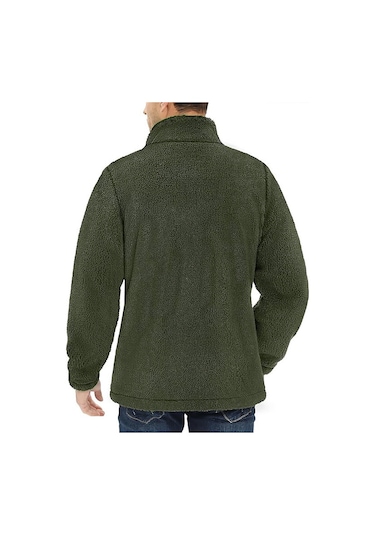Genius Store Oversize Peluş Sweatshirt Erkek Polar Sweatshirt Erkek Sweatshirt Oversıze-peluss Haki