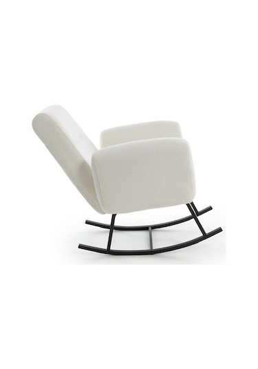 Pafu Kono Tv / Dinlenme / Baba / Emzirme Koltuğu Sallanan Sandalye - Teddy Beyaz
