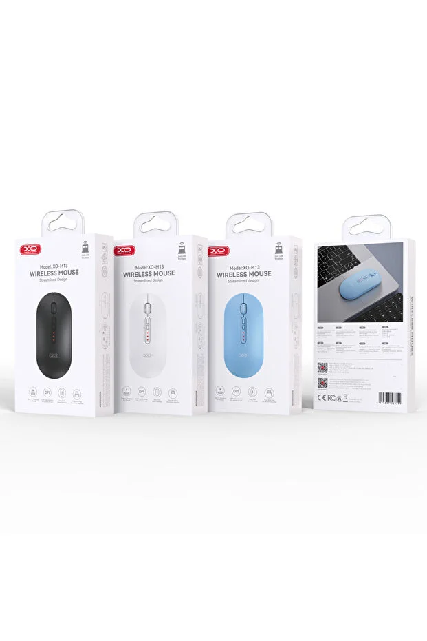 Xo-m13 Tri-mode Kablosuz Aerodinamik Bluetooth Wireless Sessiz Mouse Sı Yah -