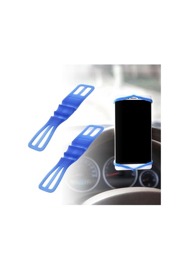 Suntek 2 Adet Silikon Bisiklet Telefonu Montaj Sürme Mavi