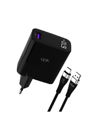 Linktech G860 Premium 67W Gan USB + Type-C Şarj Aleti Type-C Kablo Set