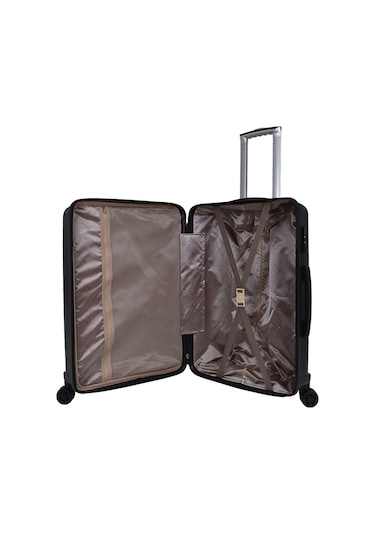 Elatae Premium Polipropilen Orta Boy Kırılmaz Valiz Siyah V303 Siyah