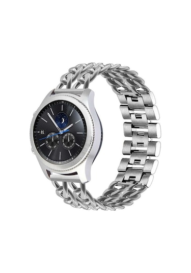 Gear S3 22mm Uyumlu Krd-17 Metal Zore Kordon-siyah