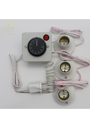 Termostat Kontrollü Düğmeli Yanan 1 Lamba Çıkışlı 2 Sabit Duyu