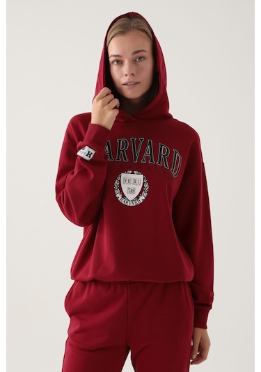 Harvard Kadın Bordo Sweatshirt 5274-42375 Bordo