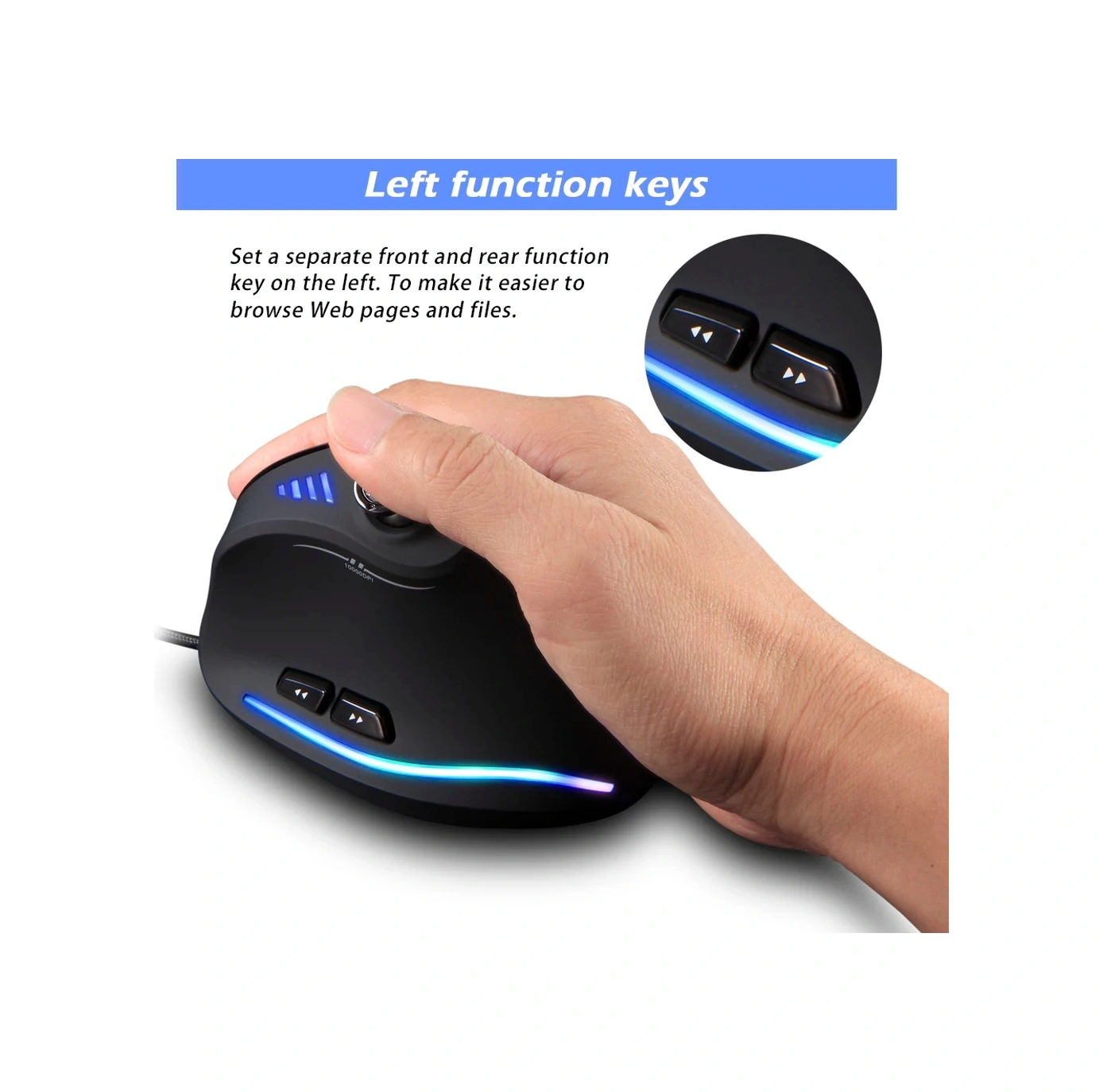 Sones Zelotes C18 11 Tuşlu Rgb Dikey Tutuşlu Ergonomik Joystick Programlama Oyun Kablolu Fare Diğer