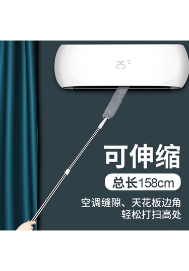 Xindoker Ev Temizliği İçin Eğilebilir Yıkanabilir Tüy Dağıtmayan Süpürge - Yatak Altı Temizleyici + Uzatılabilir Çubuk + 2 Değiştirme Bezi