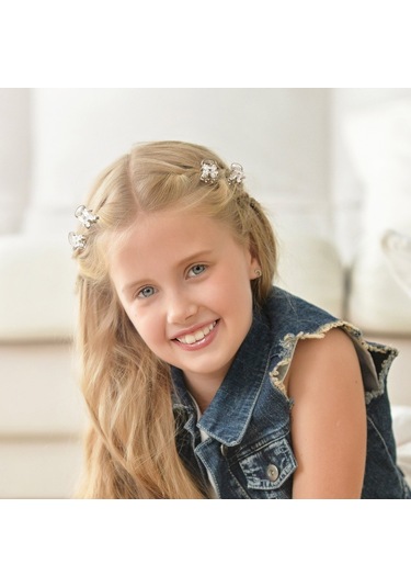 Dofolink 24'lü Mini Reçine Saç Klipsi - Şeffaf, Dayanıklı, Saçı Hasar Vermeyen, Çocuklar İçin Zarf Tipi Saç Aksesuarı Şeffaf