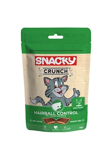Snacky Crunchy Hairball Control Tavuklu Kedi Ödülü 60 Gr