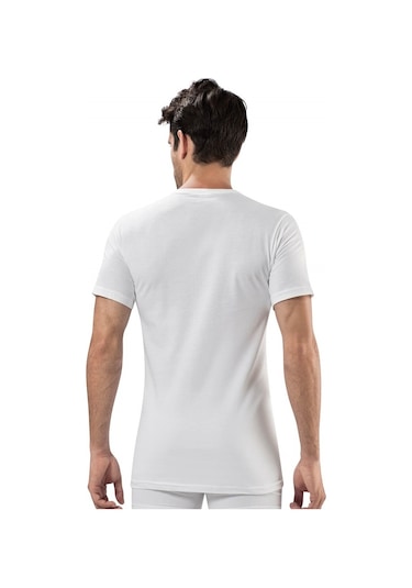 Obje Beyaz Erkek V Yaka Fanila