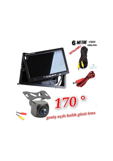 7 İNÇ MONİTÖR + 170 ' GENİŞ AÇI KAMERA SETİ
