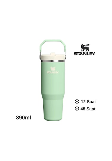 Stanley The Iceflow Flip Straw Pipetli Termos Bardak 0.89 Lt Matara Yeşil