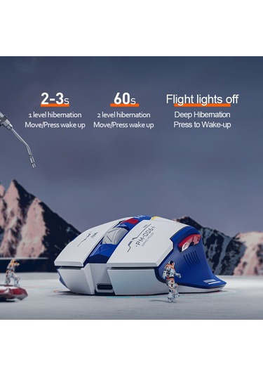 Inphıc F9 Mecha Sürümü Şarj Edilebilir 2.4g Kablosuz Oyun Çalışma Fare Bilgisayar Dizüstü Fare