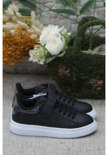 M.p 242 3317 Siyah Beyaz Rahat Hafif Kız Çocuk Ayakkabı 001