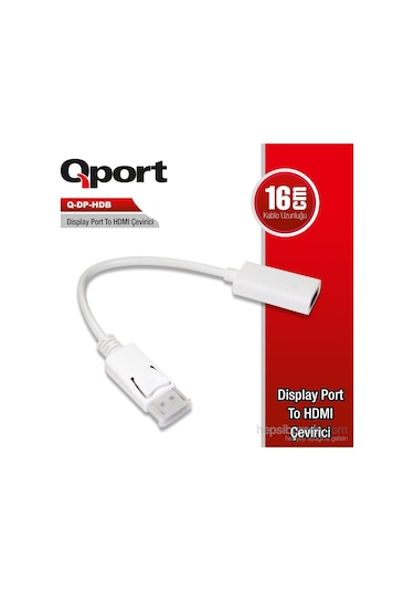 Qport Q-Dp-Hdb Display Portundan Hdmı Çevirici (16 Cm)