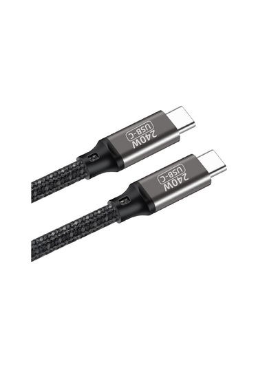 Siyah Qg02 Type-c To Type-c Pd3.1 Data Kablosu 240w 480mbps 3 Metre