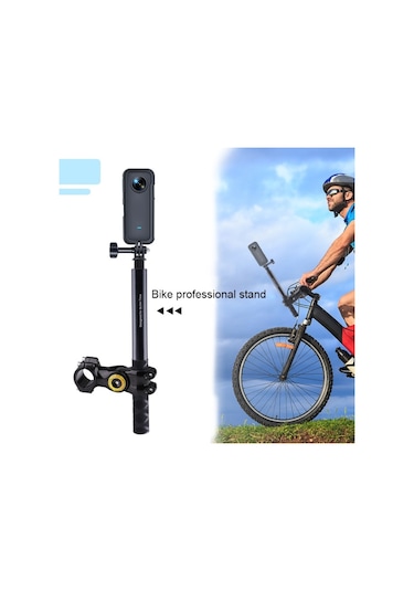 Sones Monopod Standı İle Motosiklet Bisiklet Gidon Fikstürü Montaj Kamera Braketi Adaptörü Siyah