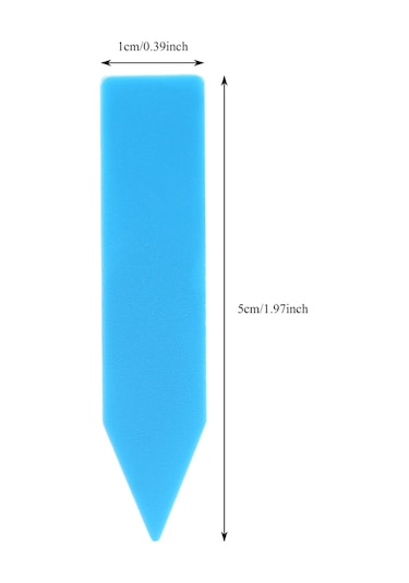 Ximistore9 100 Adet Mavi Pvc Bahçe Bitki Etiketi 5x1cm - Su Geçirmez Uv Dayanıklı Bitki İsmi Etiketleri