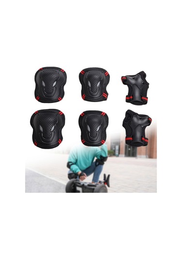 Suntek Koruyucu Dişli Seti Bisiklet Rahat Taşınabilir Dış El Kırmızı Kırmızı