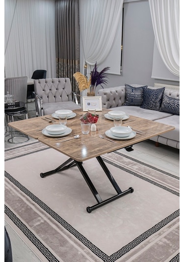 Home Üst Tabla Mdf Antiklayt Oval Köşe Alt Ayak Siyah