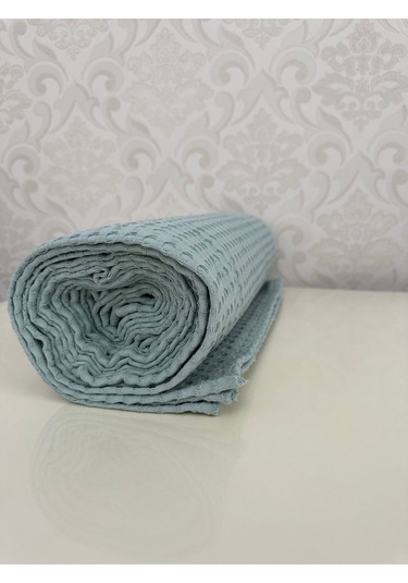 Premium %100 Pamuk Çift Kişilik Yazlık Pike, Yatak Örtüsü,terletmez Kumaş Nilyeşil Renk 240x200cm Yeşil