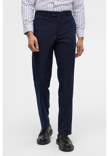 Süvari Lacivert Regular Düz Pantolon Lacivert