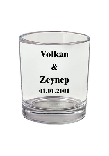 Kişiye Özel Viski Bardağı - Baskılı Viski Bardağı - İsimli Viski Şeffaf