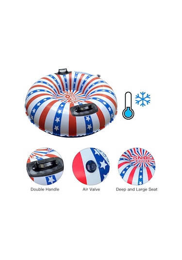 Moveevo "büyük Boy Pvc Kayak Tüpü - Çocuklar Ve Yetişkinler İçin Renkli Kış Eğlencesi" Diğer