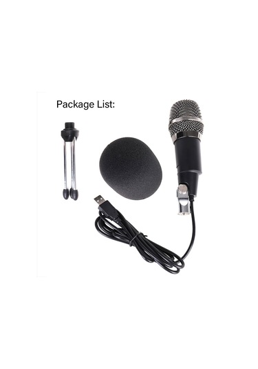 Usb Ev Vokal Kayıt Mikrofonları Masaüstü Mini Metal Tripod Standı Dizüstü Bilgisayar Kaydı Çevrimiçi Sohbet Şarkı Söyleme Podcast