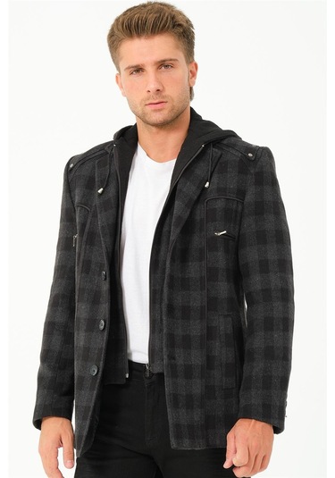 K7532 Dewberry Erkek Kaban-ekose-siyah Ekose-siyah