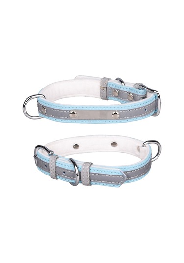 Cl181k Pet Yumuşak Yansıtmalı Tasma For M Velvet Bottom Red Kırmızı For M Velvet Bottom Blue Mavi Kahverengi