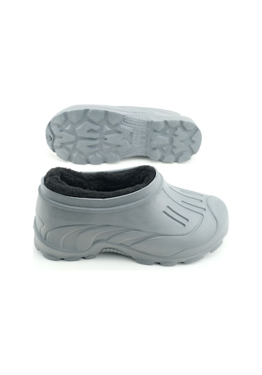 Gezer Erkek Kışlık İçi Peluşlu Çıkarılıabilir Rahat Taban Kısa Eva Kar Bot Gri