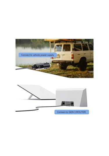 Xuweiwei Starlink Mini Dc Güç Kablosu Çakmak 12v 24v Araç Şarj Kablosu Grey 78 74inch