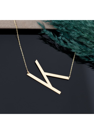 Tek Büyük Harf Gümüş Kolye Kadın Isimli Gümüş Kolye