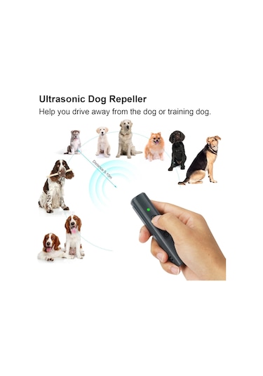 Ultrasonik Köpek Kovucu Usb Şarj Edilebilir Köpek Sürücü Cihazı Taşınabilir Köpek Eğitmeni Anti Havlama Cihazı