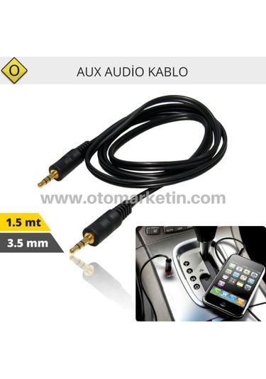 Kgn Aux Stereo Kablo Altın Uçlu 1.5 Mt