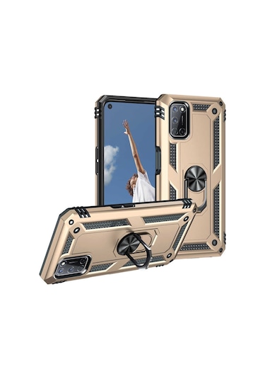 Oppo A92 Kılıf Zore Vega Kapak-Gold