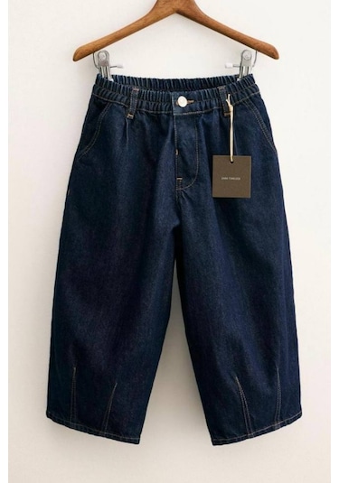 Çocuk Balon Kesim Denim Pantolon Lacivert